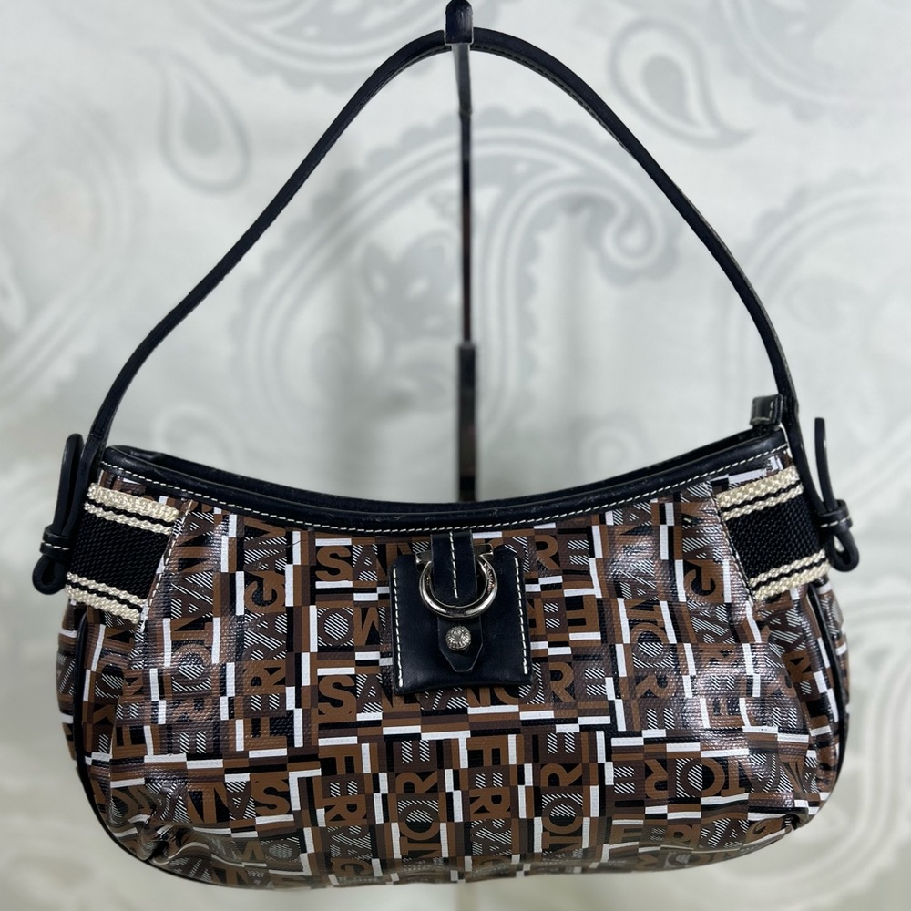 Salvatore Ferragamo Gancini Monogram Shoulder Bag Italy